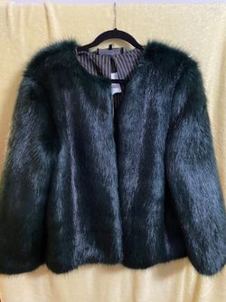 Brand New Fake Fur Hunter Green Jacket