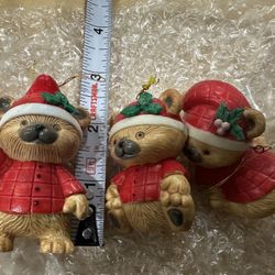 Mistle toe magic teddy bear Christmas ornaments 