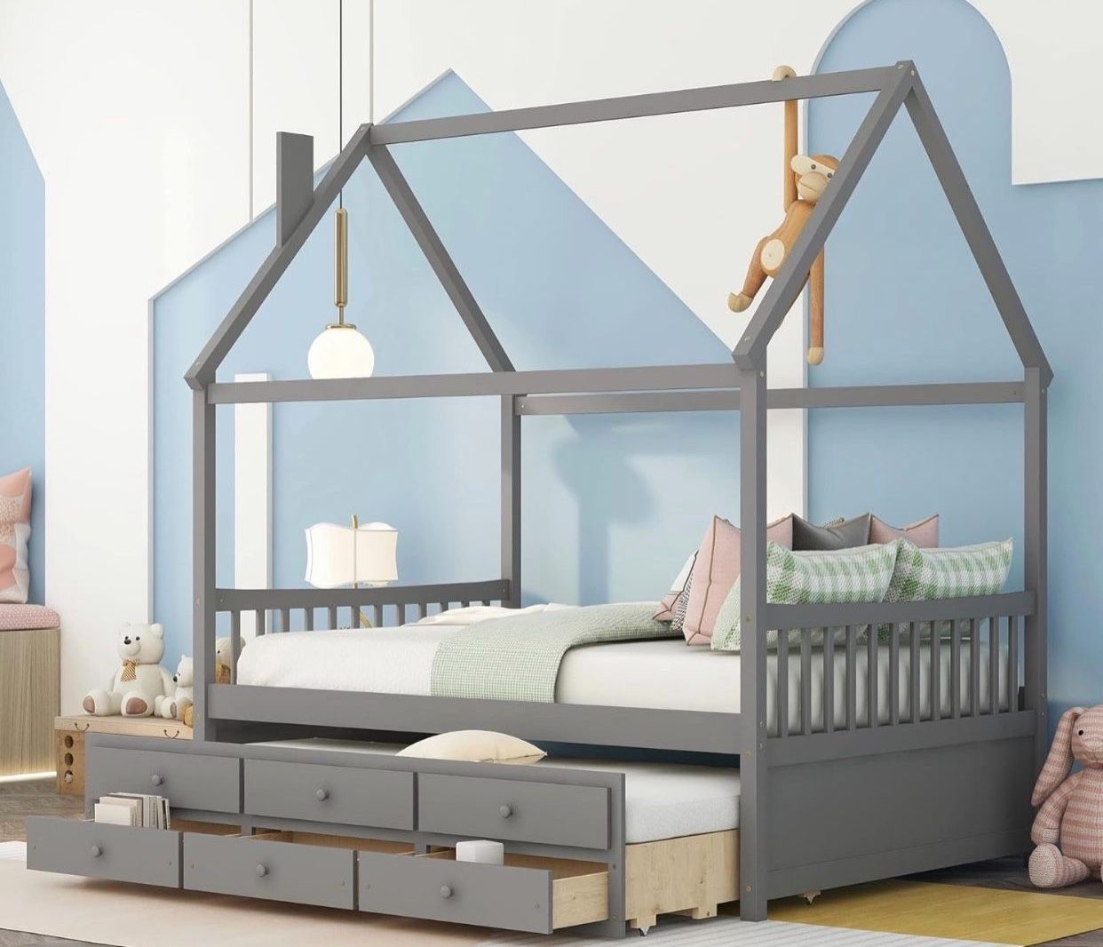Full And Twin Bed With Frame