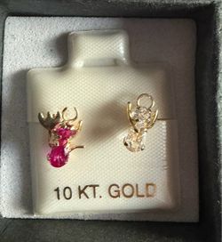 10KT Angel Devil Gold Earrings