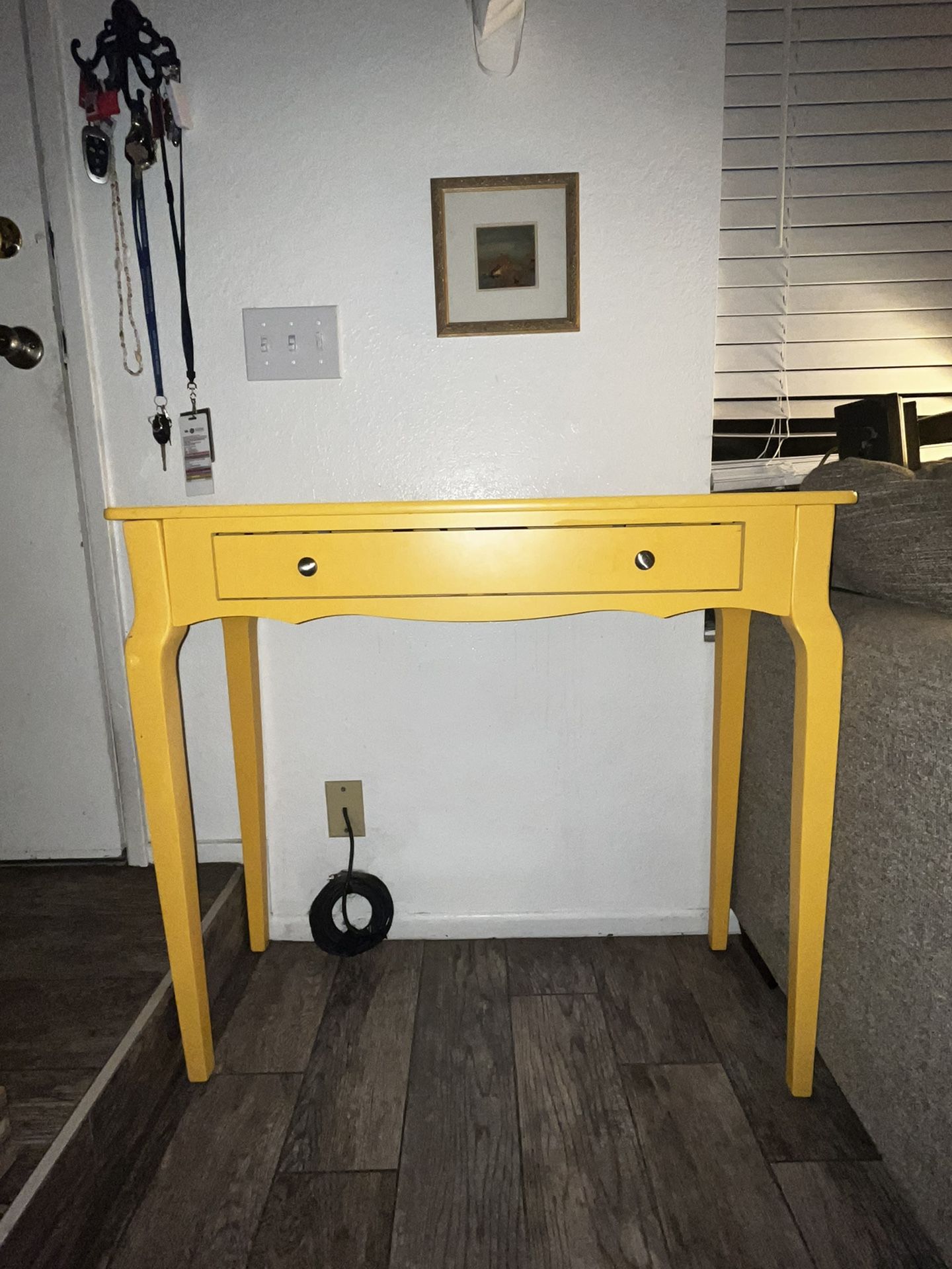 Yellow Small Entry Table 