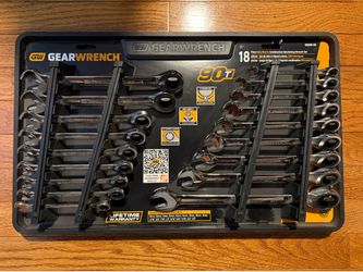 Gearwrench 18 piece set of ratcheting wrenches SAE/MM