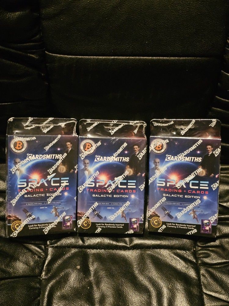 Cardsmiths SPACE Trading Cards! Galactic Edition 2 Packs Per Box! 3 Box Lot! Find Crypto Currency!?