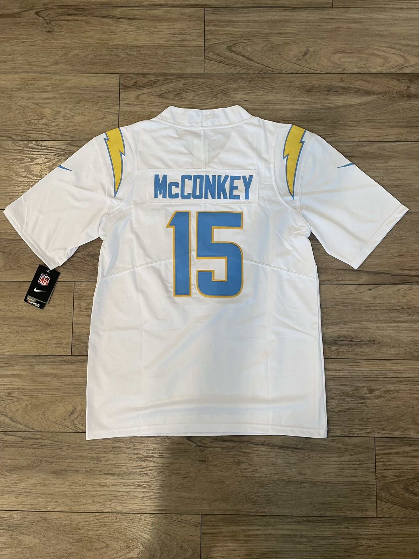 Men’s LA Chargers #15  Ladd McConkey White Stitched Jersey , S To 3xL, NWT