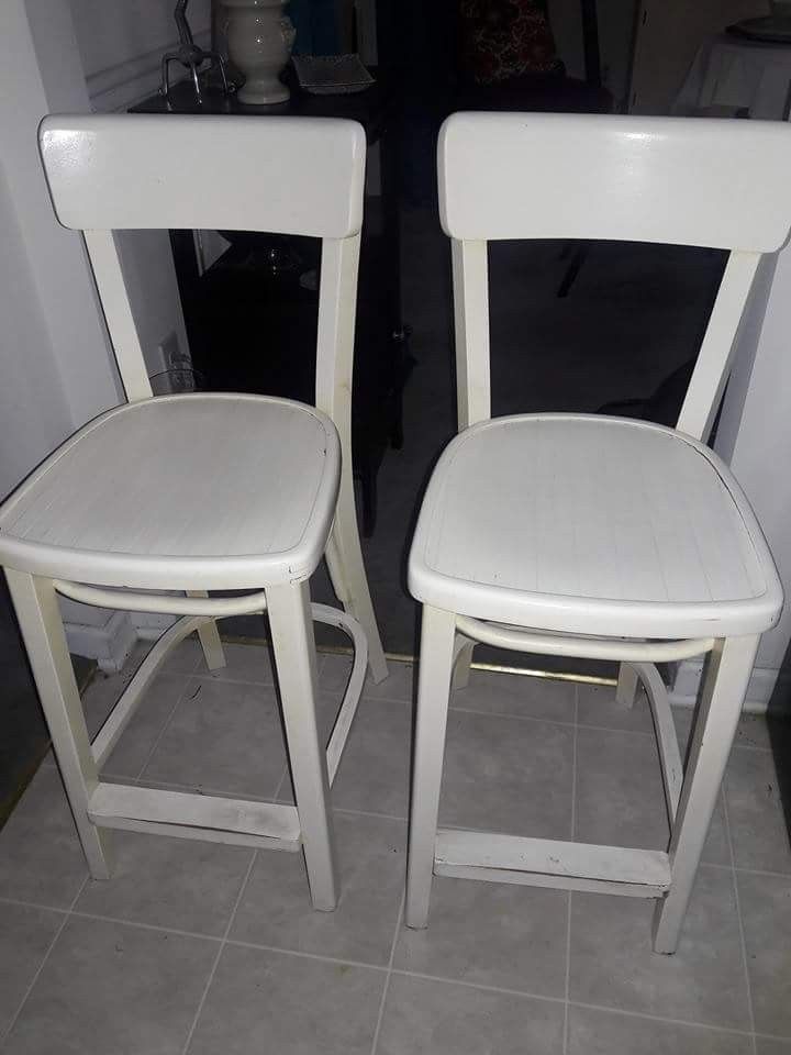 Pottery Barn White BAR STOOLS