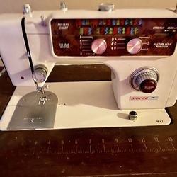 Vinatage Sewing Machine In Sewing Desk