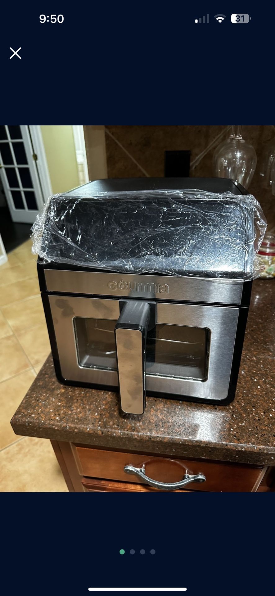 Gourmia 8 Quart Air Fryer Window
