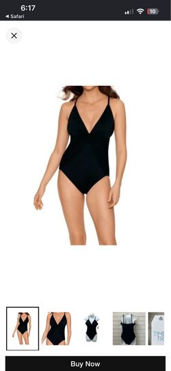Time and Tru Women's and Women's Twist Knot One Piece Swimsuit size M