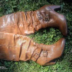 Brown Leather Jessica Cline Boots