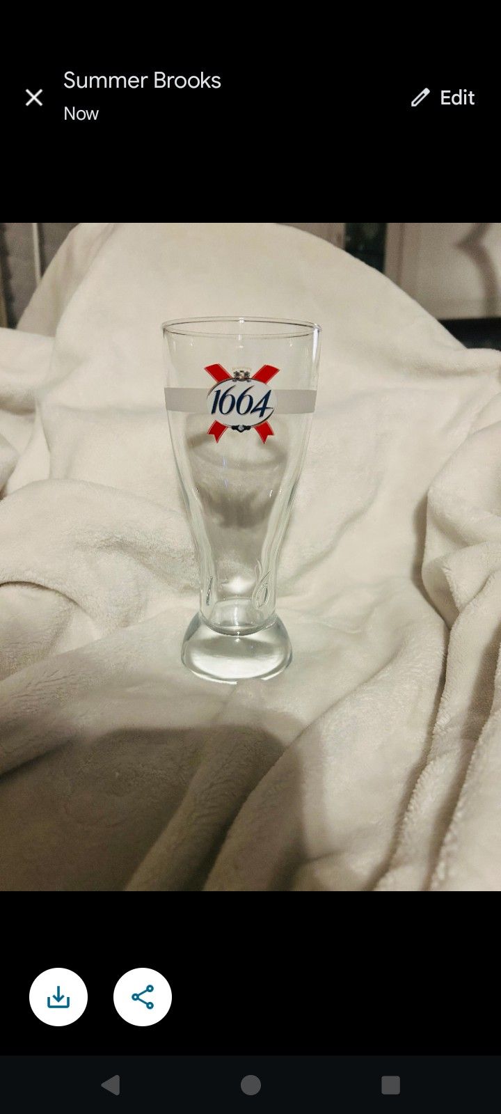 Kronenbourg 1664 Vintage Pint Glass (EUC)