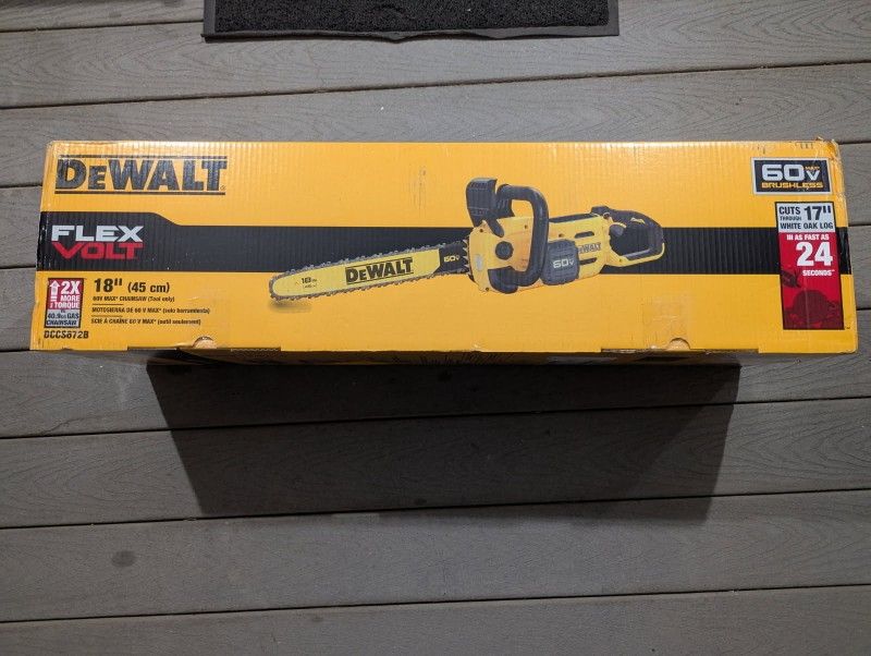 DEWALT 60V MAX* 18" Brushless Cordless Chainsaw