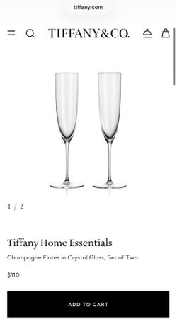 TIFFANY CHAMPAGNE FLUTES - Brand new, never opened