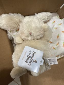 Bunnies By The Bay Wee Ittybit Bunny, a small, soft, and fluffy white stuffed animal.  