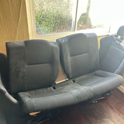 Acura DC5 Type R Black Suede Rear Seat Set