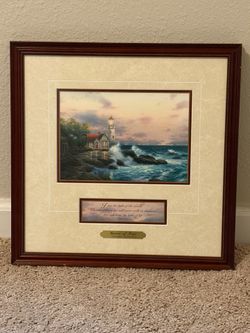 Thomas Kinkade “Beacon of Hope” framed print – like new