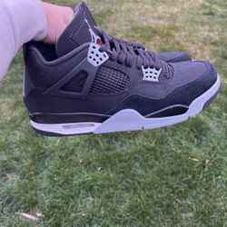 Jordan 4 Black Canvas 
