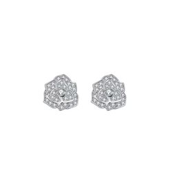 Camélia Flower Diamond Earrings