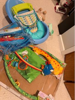 Free baby stuff and plant pot