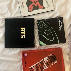 K-Pop Music Albums Straykids, txt And Bts 