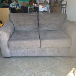 Loveseat, and Oversized Chair Brown Tweed From The Room Place Reduced To $50.00