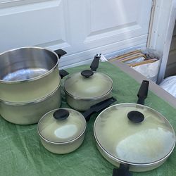 8 piece Town house  by west bend cookware set- lt green