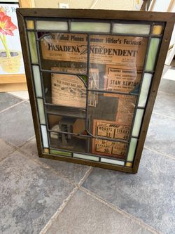 Decorative Stained Glass Panel VINTAGE 