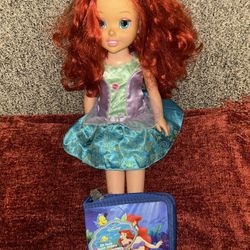 Disney The Little Mermaid Talking Doll & Cd Case 