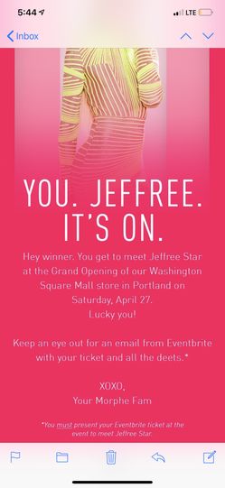 Jefree star meet and greet ticket