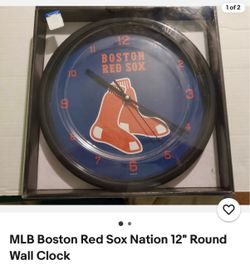 MLB Boston Red Sox Round Wall Clock