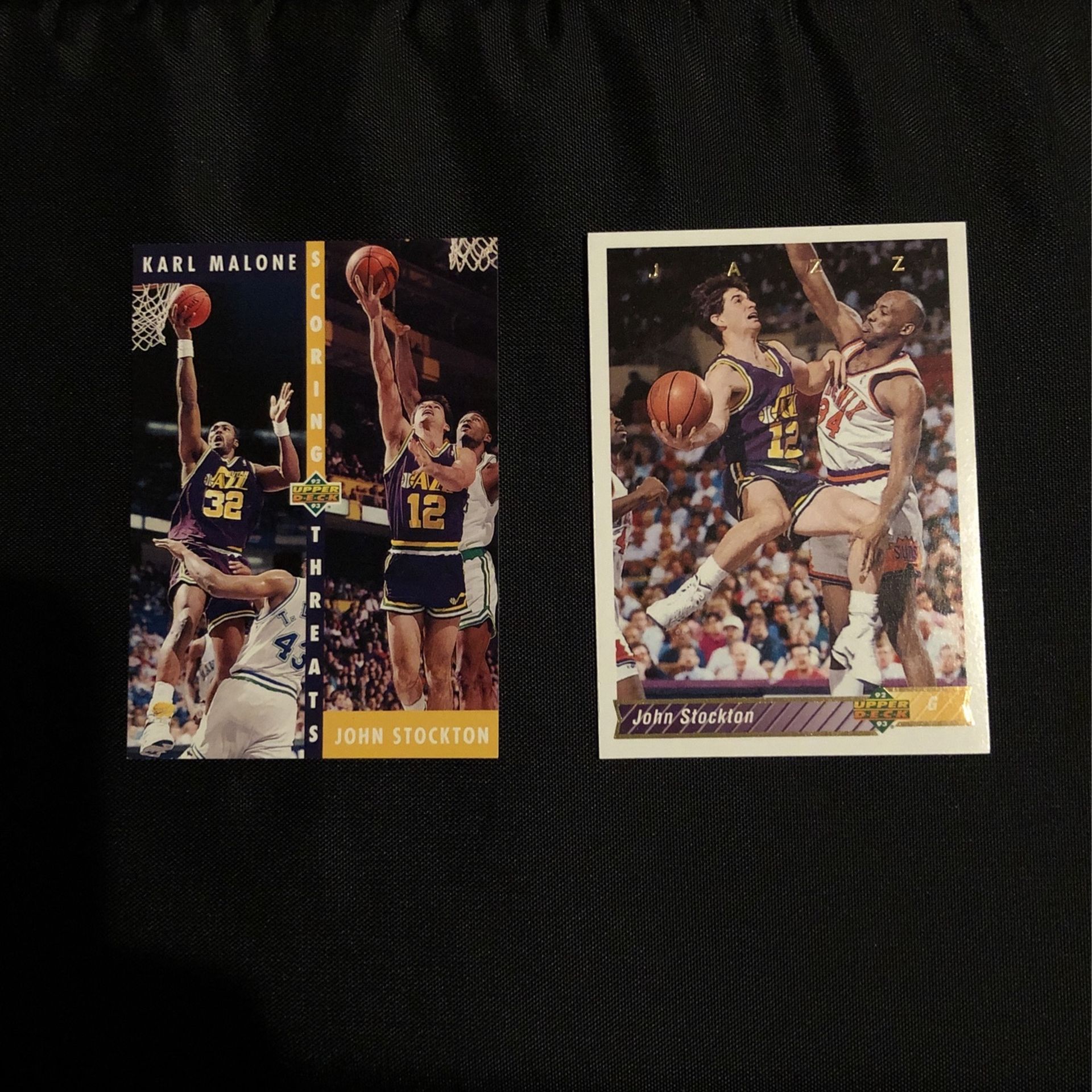 Karl Malone/John Stockton Double Card And Single John Stockton