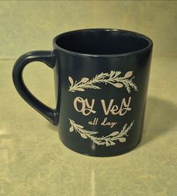 Oy Vey all day Ceramic Coffee Mug Threshold 14 oz
