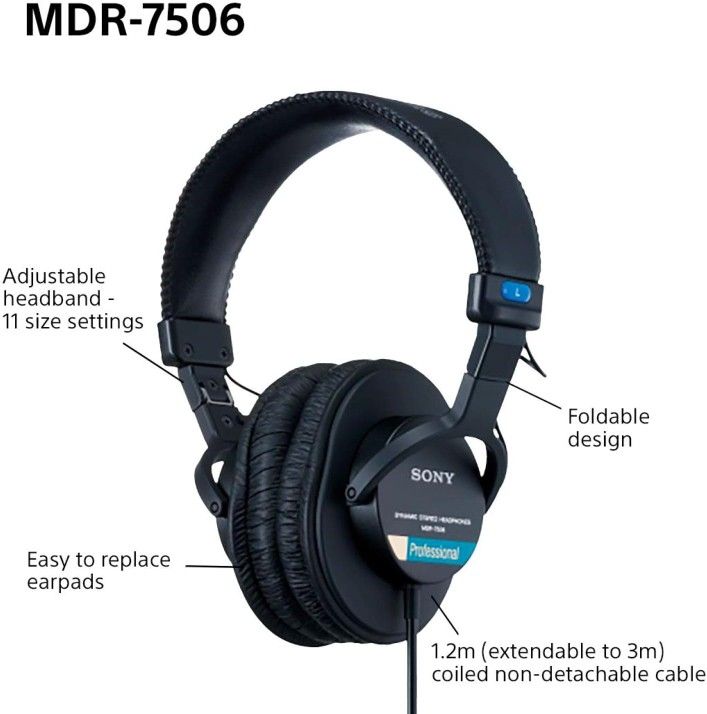 Sony Professional Studio Headphones With Case