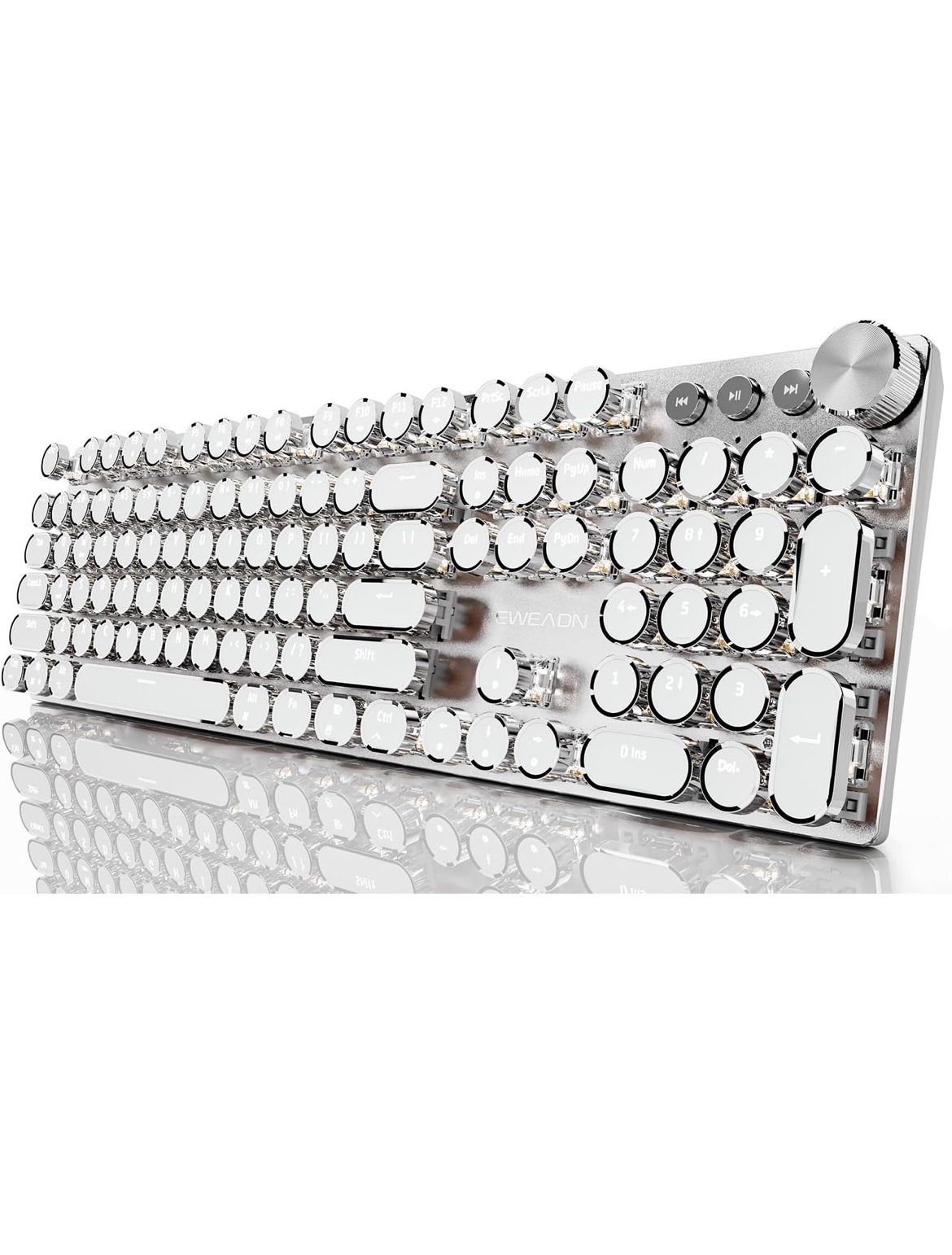 Typewriter Style Mechanical Gaming Keyboard,104 Keys Backlit LED *BRAND NEW*