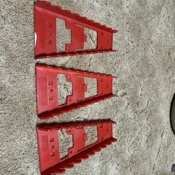 3x brand new plastic tool hangers 