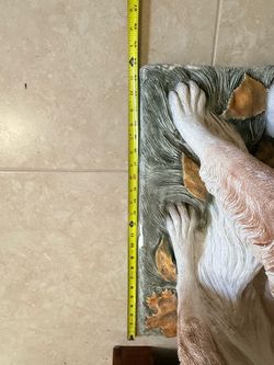 Vintage 1970s Italian Life-Size Borzoi Dog Statue - 40" Hand Painted Terracotta - Hollywood Regency