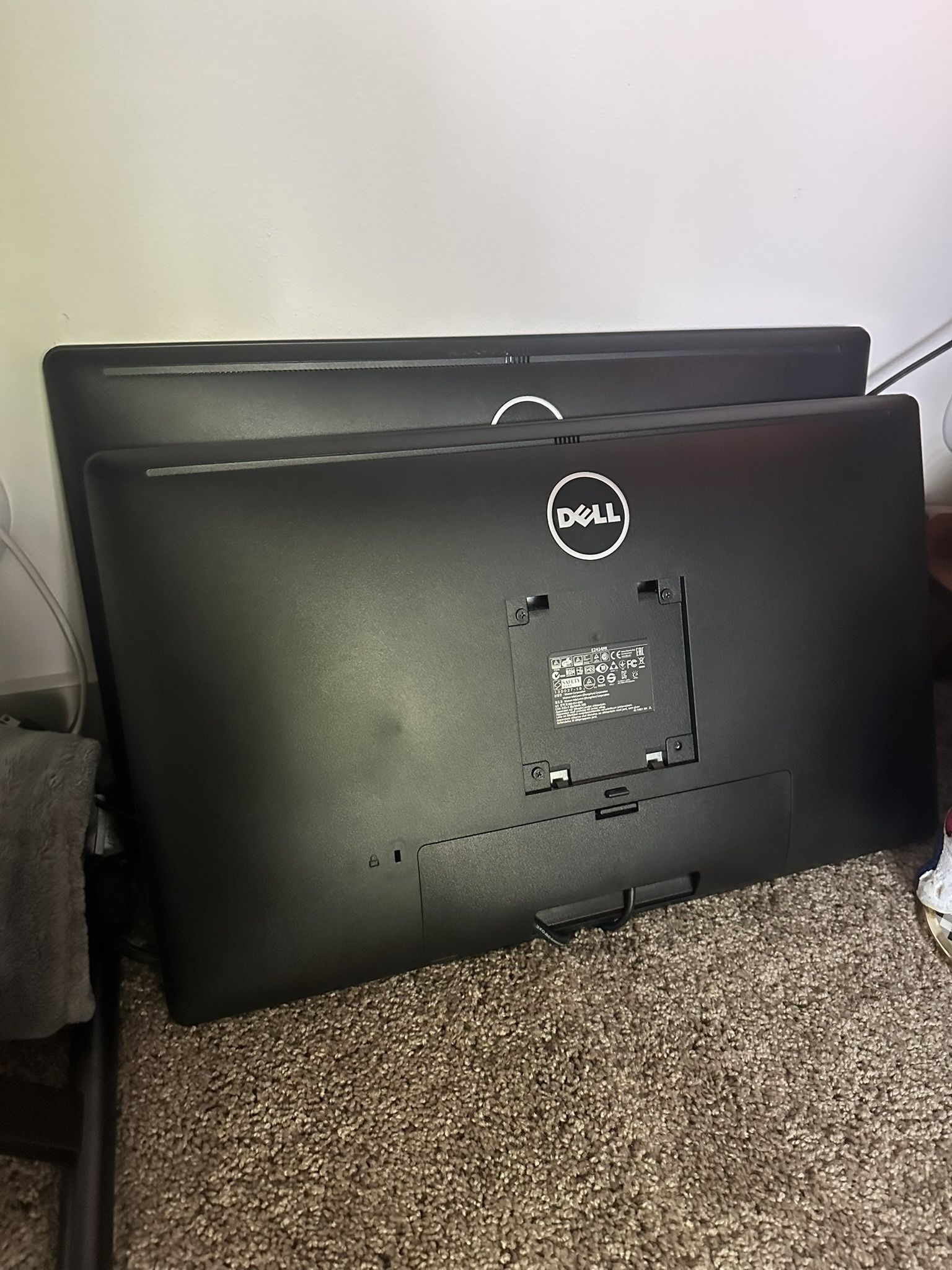 Dual Dell 24” Monitors (E2414Ht) with Adjustable Mounting Arm – Full HD Setup