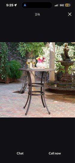 Bar height outdoor table