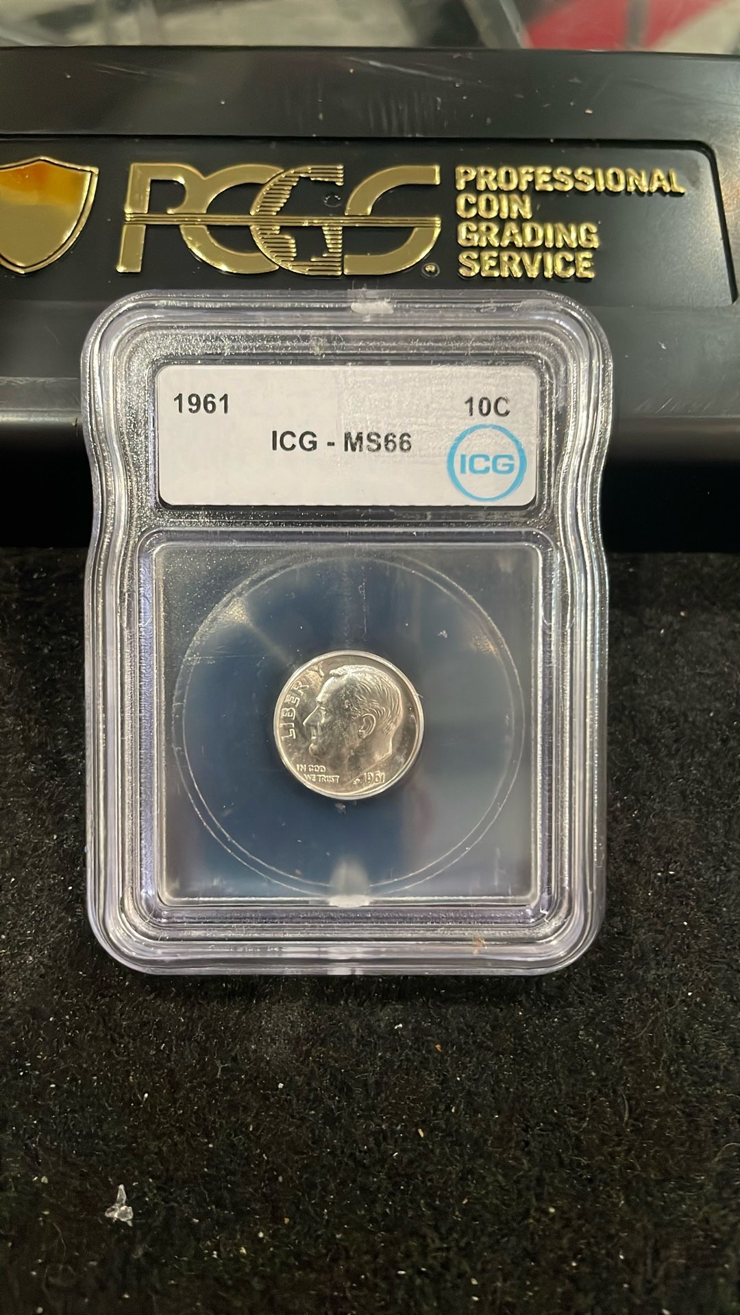 1961 Silver Roosevelt Dime Graded At MS66 U-4
