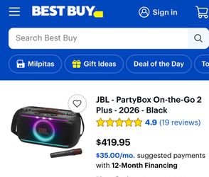 $320 JBL party box on the go plus, brand new only used for eight hours for a party!