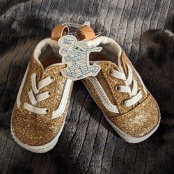 Gold Vans Infant Crib Baby Shoes