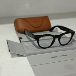 Meta RayBan Headliner AI Smart Glasses Shiny Black With Clear Lens