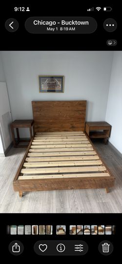 Urban woods 104 solid wood panel bed