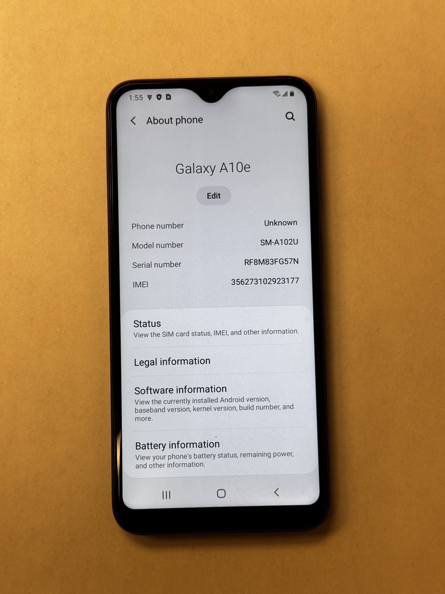Samsung Galaxy A10e A102U Unlocked Desbloqueado‐Liberado Boost - Main Image
