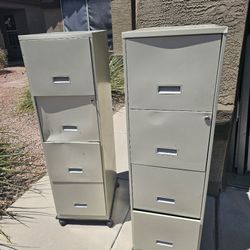 Hanging Files And Two Filing Cabinets