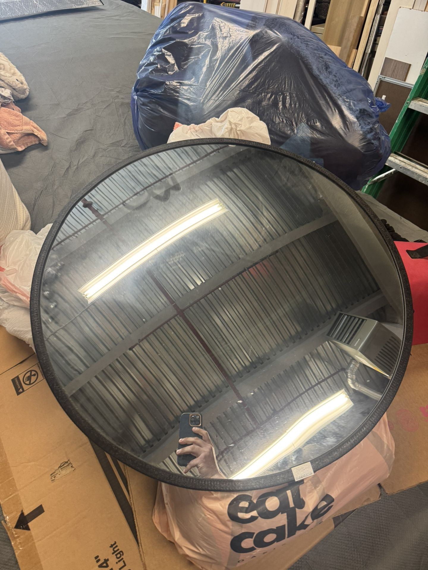 26” Outdoor Acrylic Convex Mirror/Plastic Back – Round Safety Mirror for Driveways