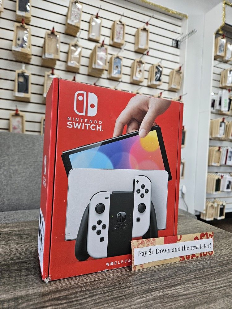 Nintendo Switch Oled Gaming Console - Pay $1 To Take It Home Today and pay the rest later.