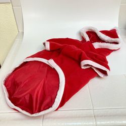 Dog Santa Costume - Size (M)- Christmas