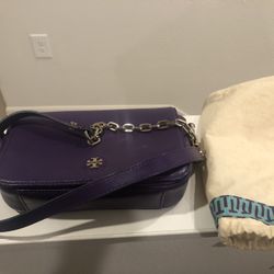 Tory Burch Mini Robinson Crossbody Purple Saffiano Leather Bag