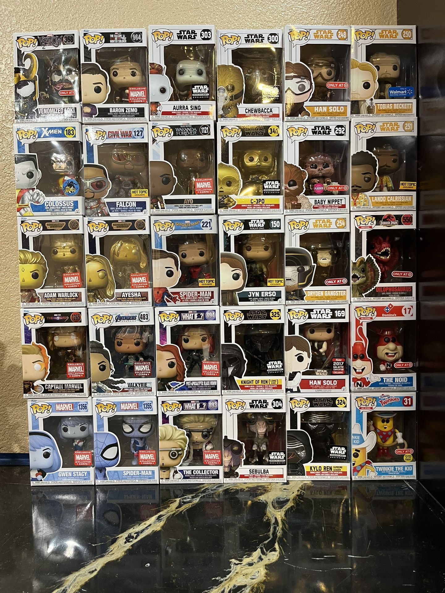 Funko Pops (marvel, Star Wars, Icons) Etc.