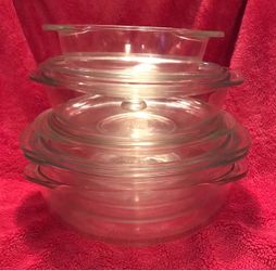 Vintage PYREX Casserole Bakeware 8 Piece Set FLAWLESS! (Read Post for Sizes!)